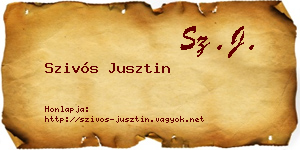 Szivós Jusztin névjegykártya